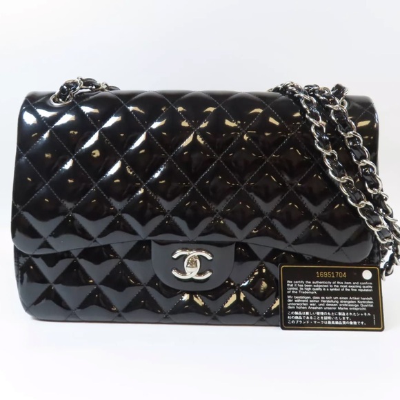 💎✨ BEAUTIFUL ✨💎 JUMBO CHANEL DOUBLE FLAP QUILTED CELEBRITY BAG - Picture 3 of 16